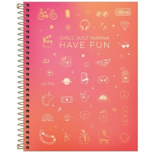 CADERNO ESPIRAL CD COLEGIAL 10M DOODLES 160 FOLHAS TILIBRA