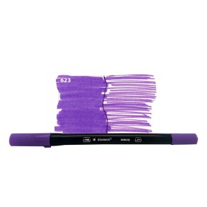 CANETA BRUSH DUALTIP COM PONTA PINCEL E EXTRA FIN 623 YES