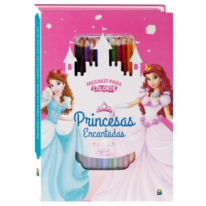 MEGAKIT PARA COLORIR PRINCESAS ENCANTADAS TODOLIVRO