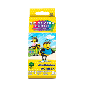GIZ DE CERA 15 CORES CURTO ACRILEX