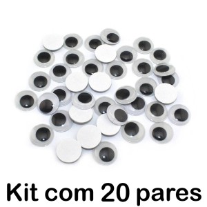 OLHOS MÓVEIS 14MM 20 PARES