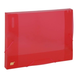 PASTA ELÁSTICO 20MM TRANSPARENTE OFÍCIO VERMELHO YES