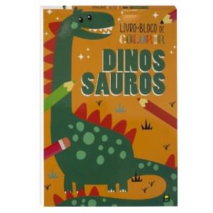 LIVRO-BLOCO DE COLORIR DINOSSAUROS TODOLIVRO
