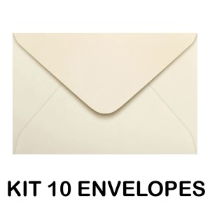 KIT 10 ENVELOPES COLORIDO 160X235MM MARFIM
