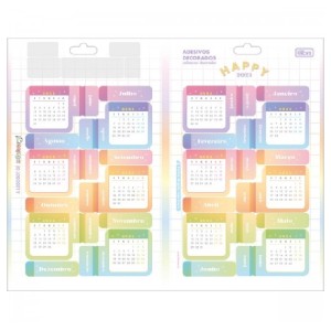 ADESIVO DECORADO DUPLO MET HAPPY CALENDÁRIO GRAFONS