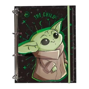 CADERNO ARGOLADO UNIVERSITÁRIO STAR WARS BABY YODA DAC