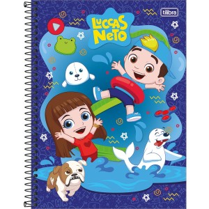 CADERNO ESPIRAL CAPA DURA UNIVERSITÁRIO 1 MATÉRIA LUCCAS NETO 80 FOLHAS TILIBRA