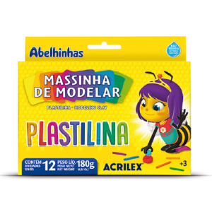 MASSINHA DE MODELAR BASE DE CERA C/ 12CORES 180G ACRILEX