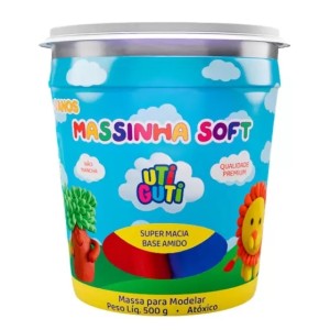 MASSINHA DE MODELAR SOFT 500G 5 CORES UTI GUTI