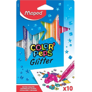 CANETA HIDROGRAFICA COLOR'PEPS GLITTER 10 CORES MAPED