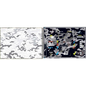 CADERNO DE CARTOGRAFIA ESPIRAL CAPA DURA HIDE 80 FOLHAS