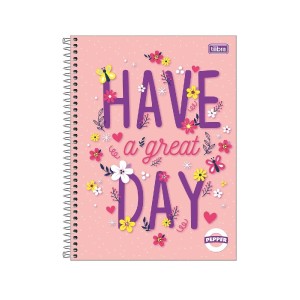 CADERNO ESPIRAL UNIVERSIT CD 10M 160F PEPPER FEM TILIBRA