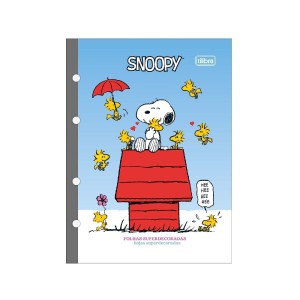REFIL TILIFLEX PARA FICHÁRIO COLEGIAL SNOOPY 80 FLS TILIBRA