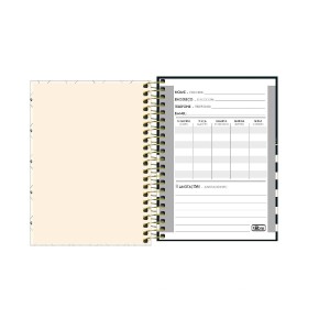 CADERNETA ESPIRAL CAPA DURA 1/8 WEST VILLAGE 80 FLS TILIBRA