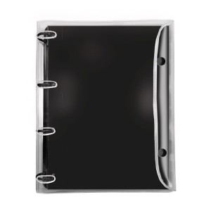 FICHÁRIO UNIVERSITÁRIO PVC CRISTAL PRETO DAC