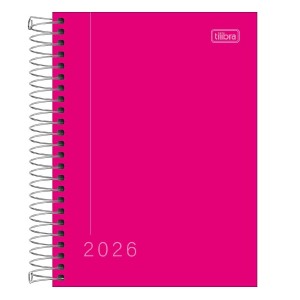 AGENDA ESPIRAL DIARIA PEPPER ROSA M4 TILIBRA