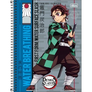 CADERNO ESPIRAL UNIVERSITÁRIO DEMON SLAYER 10M 160F TILIBRA