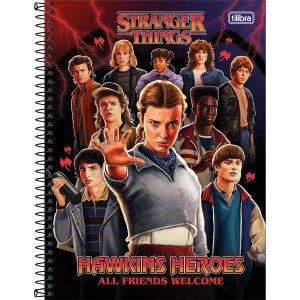 CADERNO ESPIRAL UNIV 1M STRANGER THINGS 80F TILIBRA CONNECT