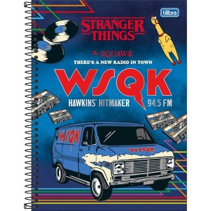 CADERNO ESPIRAL UNIV 1M STRANGER THINGS 80F TILIBRA CONNECT