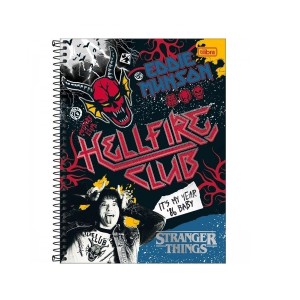 CADERNO ESPIRAL CD UNIV 1M STRANGER THINGS 80 FLS TILIBRA