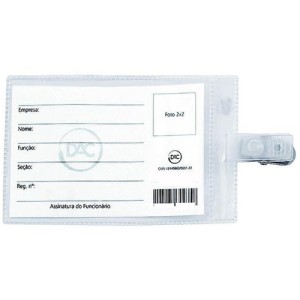 CRACHÁ COM PRESILHA TRANSPARENTE 60X90MM DAC