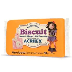 MASSA PARA BISCUIT LARANJA 90G ACRILEX