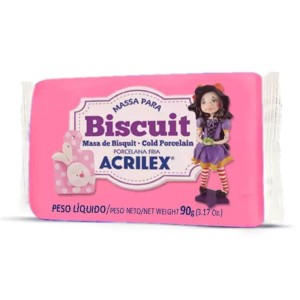 MASSA PARA BISCUIT ROSA ESCURO 90G ACRILEX