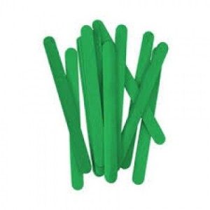 PALITOS DE SORVETE VERDE 50 UNIDADES