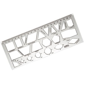 RÉGUA GEOMÉTRICA CRISTAL WALEU