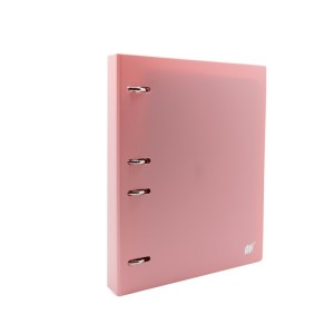 FICHÁRIO ARGOLADO COLEGIAL 96 FOLHAS TONS PASTEL ROSA YES