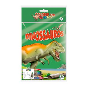 COLORIR COM GIZ DE CERA DINOSSAUROS ED BRASILEITURA