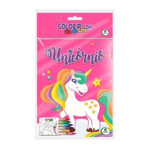 COLORIR COM GIZ DE CERA UNICÓRNIO ED BRASILEITURA