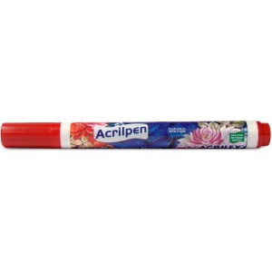 CANETA ACRILPEN PARA TECIDO VERMELHO FOGO 507 ACRILEX