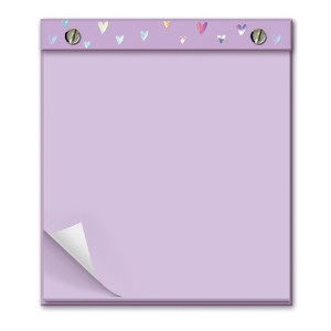 BLOCO OFFICE C/ PINOS CORAÇÕES HOLOGRÁFICOS FINA IDEIA