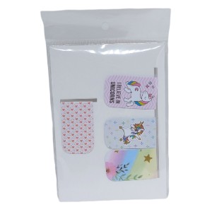 KIT 4 MARCA PÁGINA MAGNÉTICO