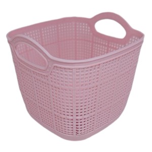 CESTO ORGANIZADOR 10,5CM COM ALCA PLÁSTICO ROSA