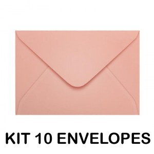 KIT 10 ENVELOPES COLORIDO 160X235MM ROSA