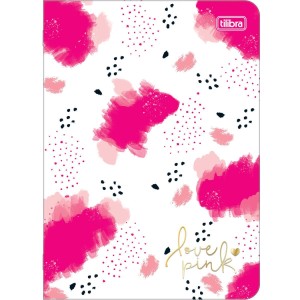 CADERNO GRAMPEADO FLEXÍVEL LOVE PINK 32 FOLHAS TILIBRA