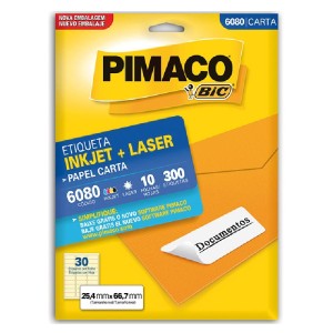ETIQUETA 6080 10FLS 30 ETIQUETAS PIMACO
