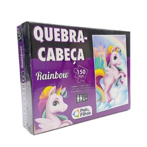 QUEBRA-CABEÇA UNICORNIO RAINBOW 150 PEÇAS PAIS&FILHOS