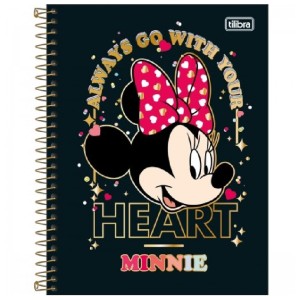 CADERNO ESPIRAL CD COLEGIAL 1M MINNIE MOUSE 80 FLS TILIBRA