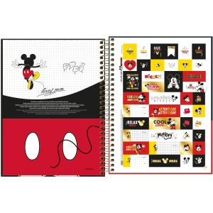 CADERNO ESPIRAL CD COLEGIAL 10M MICKEY 160 FOLHAS TILIBRA