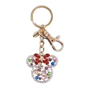 CHAVEIRO MINNIE MOUSE C/ PEDRARIAS EM METAL