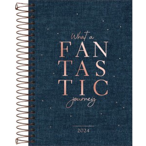 AGENDA ESPIRAL DIÁRIA EXECUTIVA CAMBRIDGE DENIM M6 TILIBRA