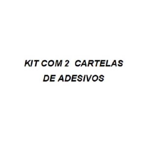 KIT COM 2 CARTELAS DE ADESIVOS
