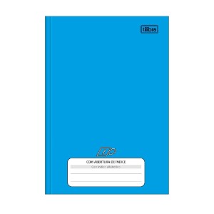 CADERNO BROCHURA CD 1/4 COM ÍNDICE D+ AZUL 96 FOLHAS TILIBRA
