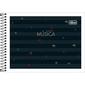 CADERNO DE MÚSICA ESPIRAL CAPA FLEXÍVEL P 48 FOLHAS TILIBRA