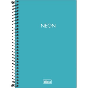 CADERNO ESPIRAL CP 1/4 SEM PAUTA NEON AZUL 80F TILIBRA