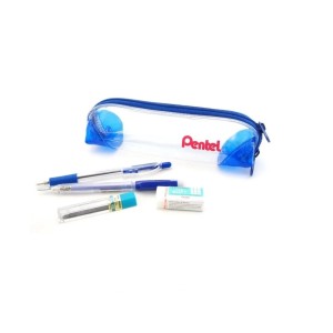 KIT ESTOJO PENCASE AZUL PENTEL