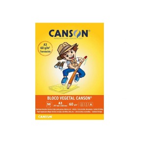 BLOCO DE PAPEL VEGETAL A3 60G 50 FOLHAS CANSON